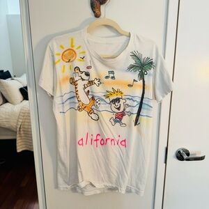 VINTAGE Calvin & Hobbes air brush shirt